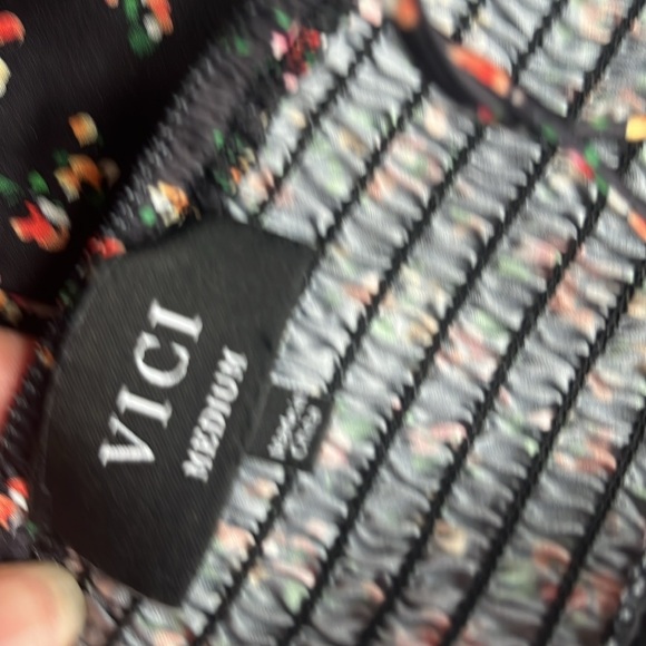 Vici Floral Satin Cutout Maxi Dress Size Medium - Picture 8 of 12